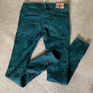 Texture Print Machine Stretch Jeans